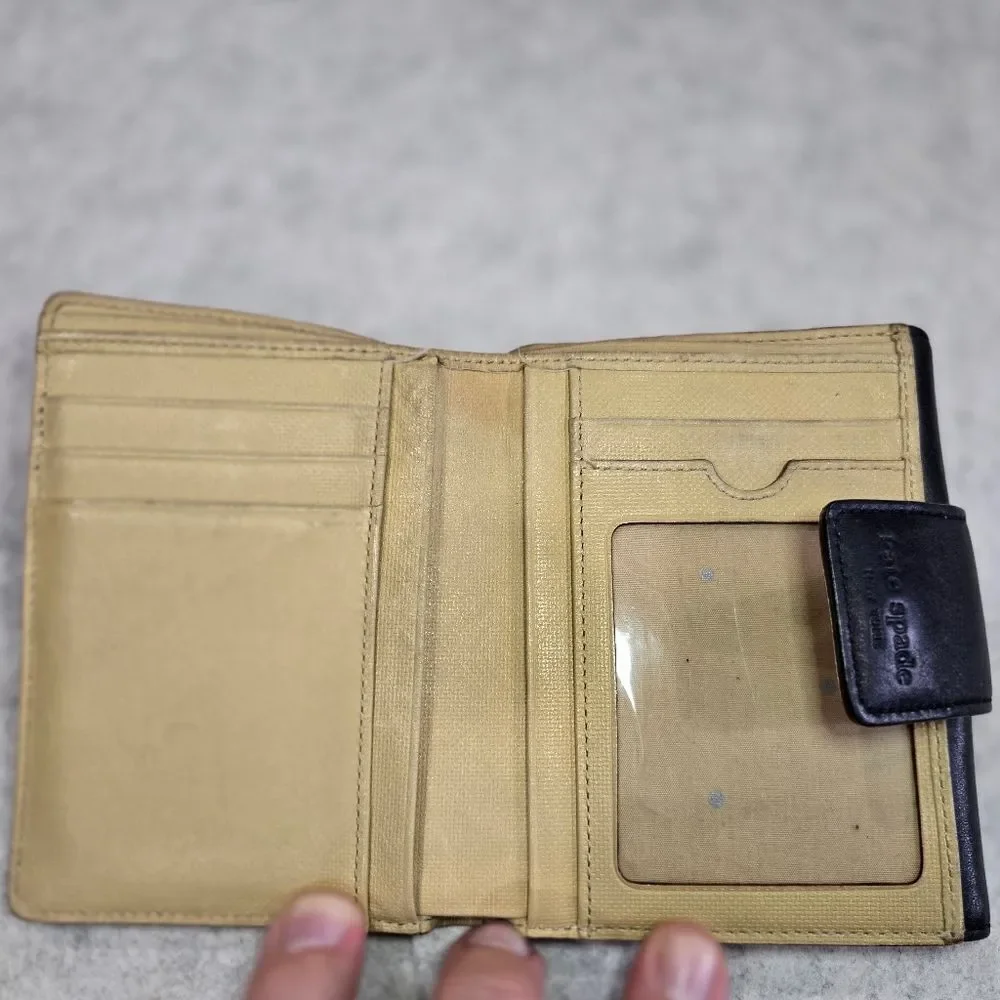 🐢 Vintage Kate Spade ♠️ wallet. Black and Tan
